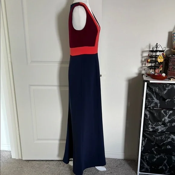 EUC BCBG Colorblock Formal Dress - 6 Petite - Picture 4 of 13